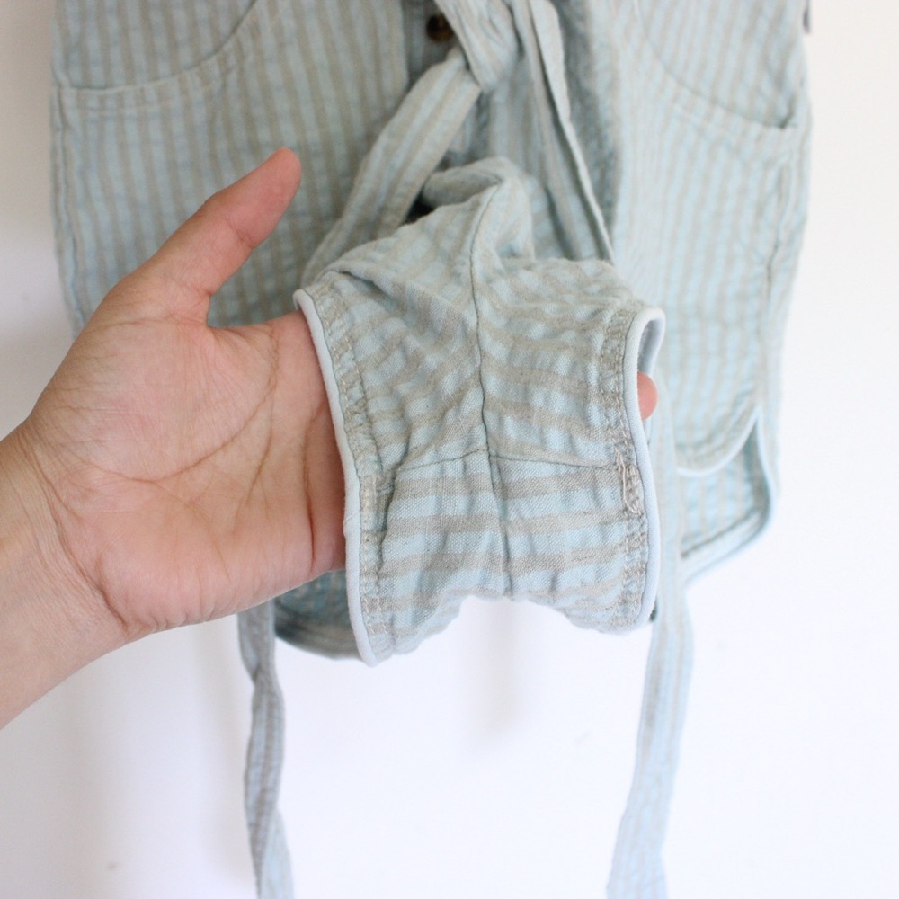 BDG Devon Linen Blend Tie-Waist Romper - Picture 5 of 6